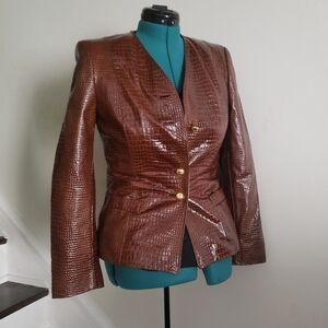 Escada By Margaretha Ley Blazer Leather Jacket